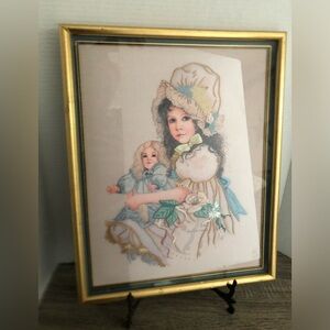 Vtg Jan Hagara Needlepoint Framed